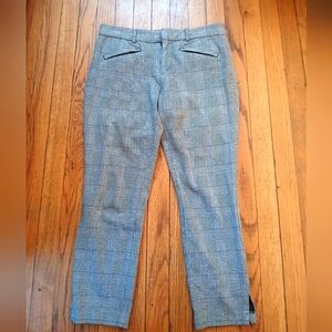 Gap Signature Skinny Ankle - Women's Black/Pink/White Plaid Casual Pants. Size 6